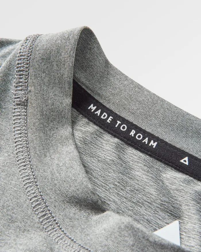 Passenger Tops Classic Active Recycled Marl LS TShirt Grey Marl Grey Marl 8211 Men