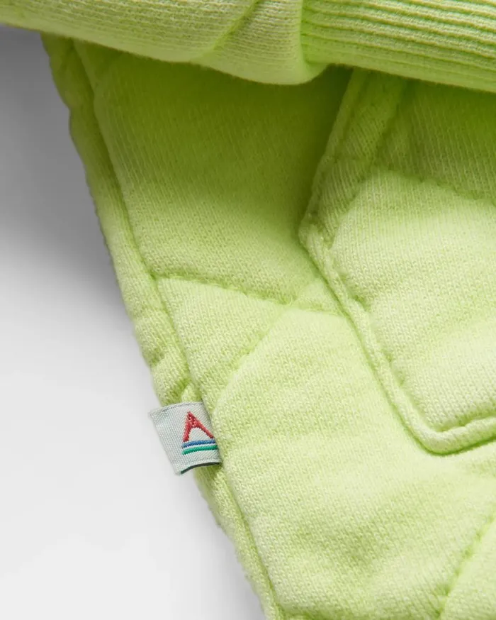 Passenger Tops Clementine Recycled Quilted Popper Up Hoodie Lime Juice Lime Juice 8211 Women