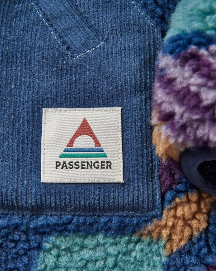 Passenger Tops Clover Recycled DeepPile Sherpa Fleece Deep Blue Camo Pattern Deep Blue Camo Pattern 8211 Women