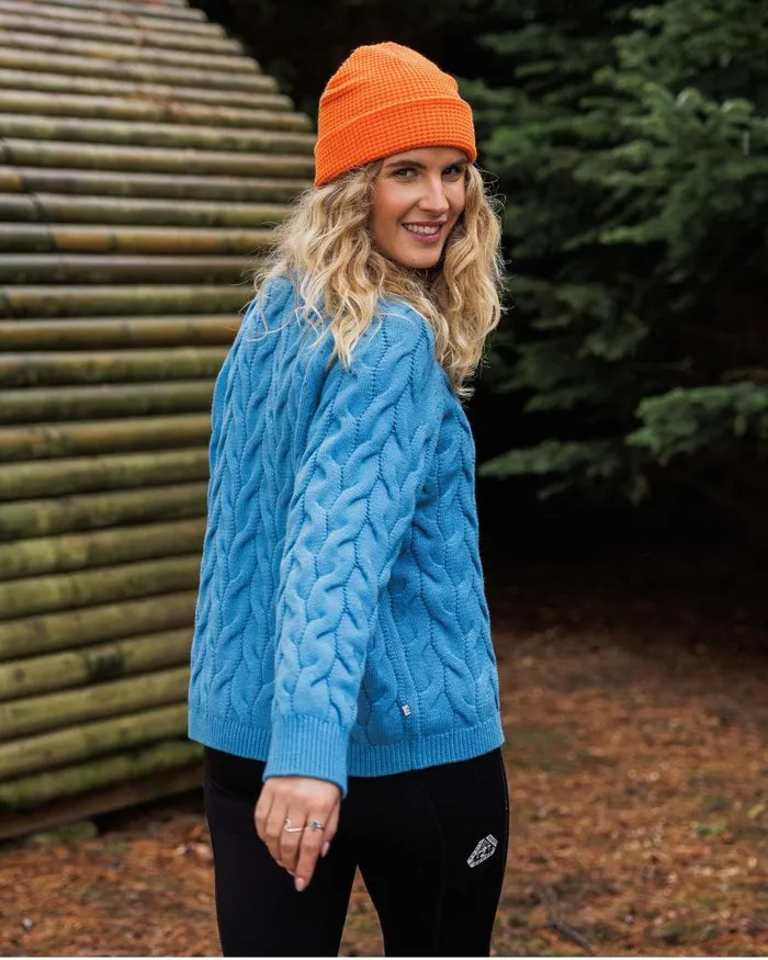 Passenger Tops Comfort Organic Knitted Jumper Atlantic Blue Atlantic Blue 8211 Women