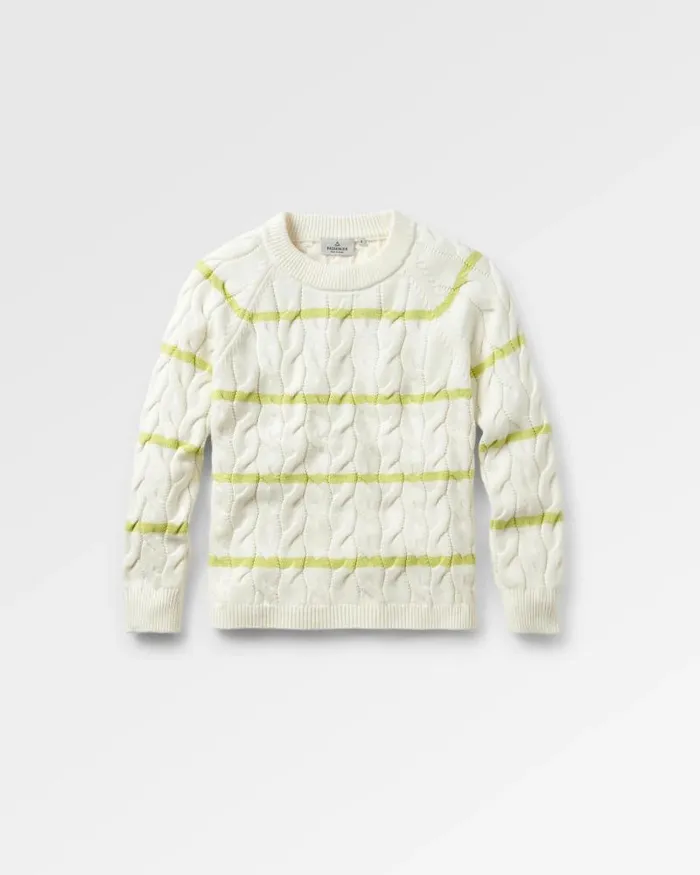 Passenger Tops Comfort Stripe Organic Knitted Jumper Lime Stripe Lime Stripe 8211 Women Passenger Tops Comfort Stripe Organic Knitted Jumper Lime Stripe Lime Stripe 8211 Women