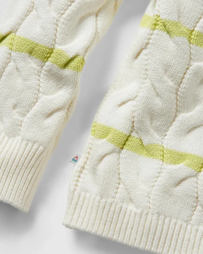 Passenger Tops Comfort Stripe Organic Knitted Jumper Lime Stripe Lime Stripe 8211 Women