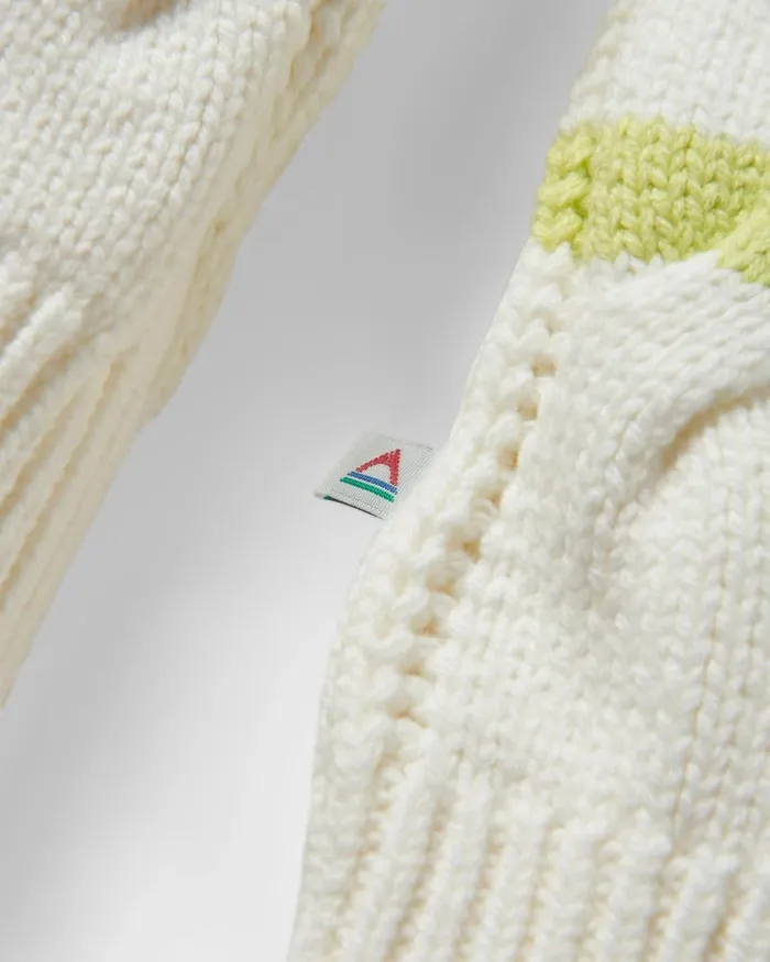 Passenger Tops Comfort Stripe Organic Knitted Jumper Lime Stripe Lime Stripe 8211 Women