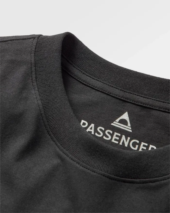 Passenger Tops Elbio Recycled Relaxed Fit TShirt Black Black 8211 Men