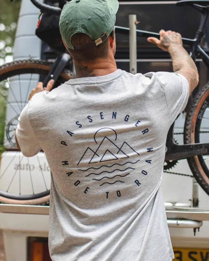 Passenger Tops Escapism Recycled Cotton TShirt Grey Marl Grey Marl 8211 Men