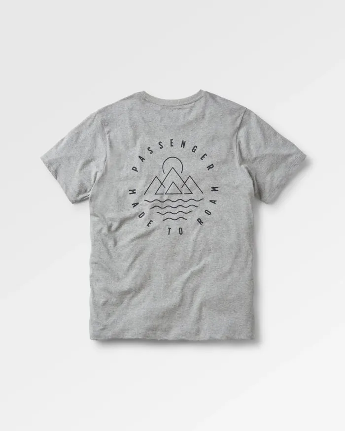 Passenger Tops Escapism Recycled Cotton TShirt Grey Marl Grey Marl 8211 Men