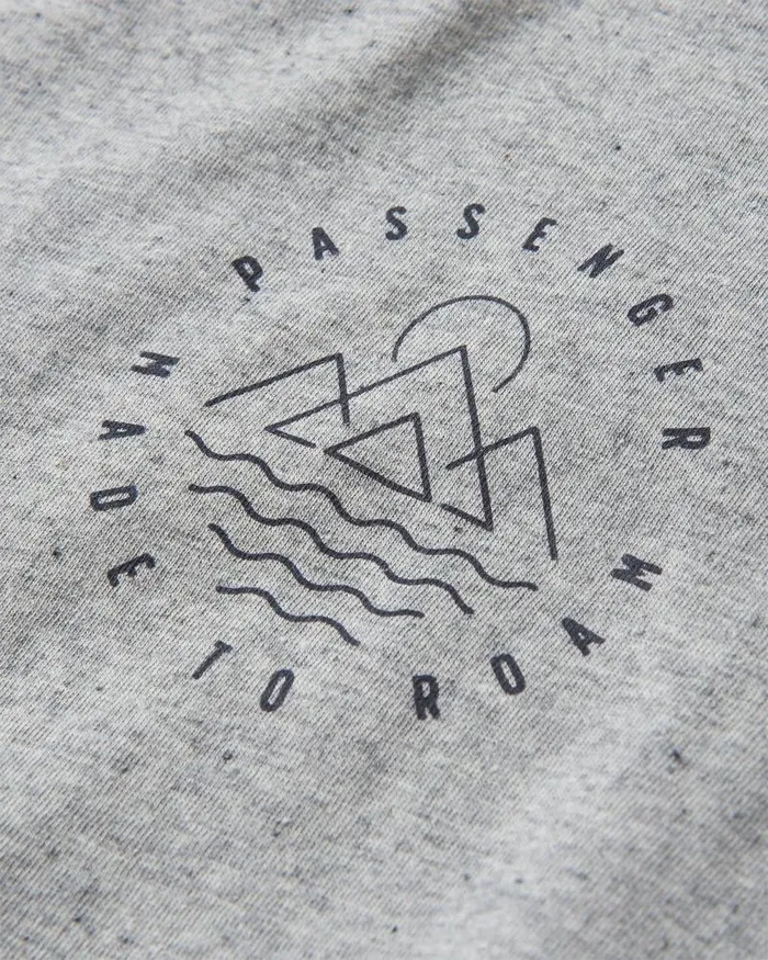 Passenger Tops Escapism Recycled Cotton TShirt Grey Marl Grey Marl 8211 Men
