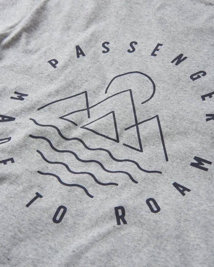 Passenger Tops Escapism Recycled Cotton TShirt Grey Marl Grey Marl 8211 Men