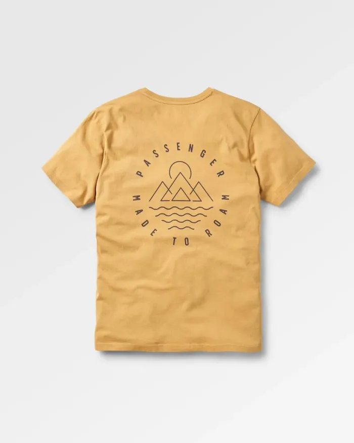 Passenger Tops Escapism Recycled Cotton TShirt Mustard Gold Mustard Gold 8211 Men