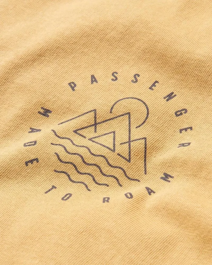 Passenger Tops Escapism Recycled Cotton TShirt Mustard Gold Mustard Gold 8211 Men