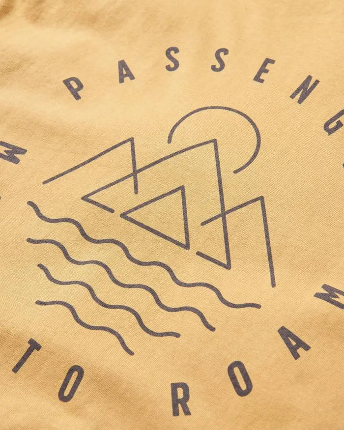 Passenger Tops Escapism Recycled Cotton TShirt Mustard Gold Mustard Gold 8211 Men