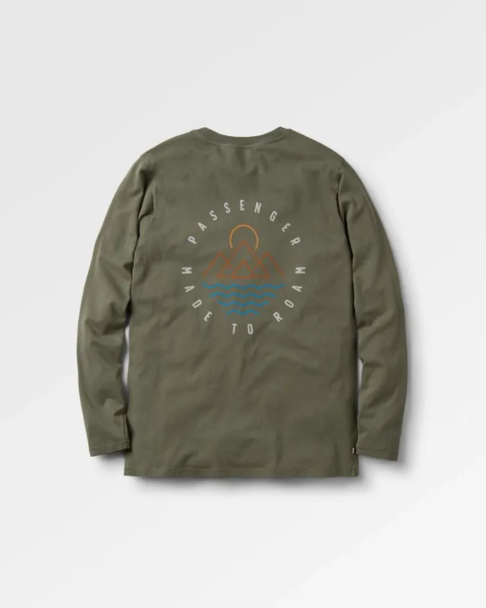 Passenger Tops Escapism Recycled LS TShirt Dusty Olive Dusty Olive 8211 Men