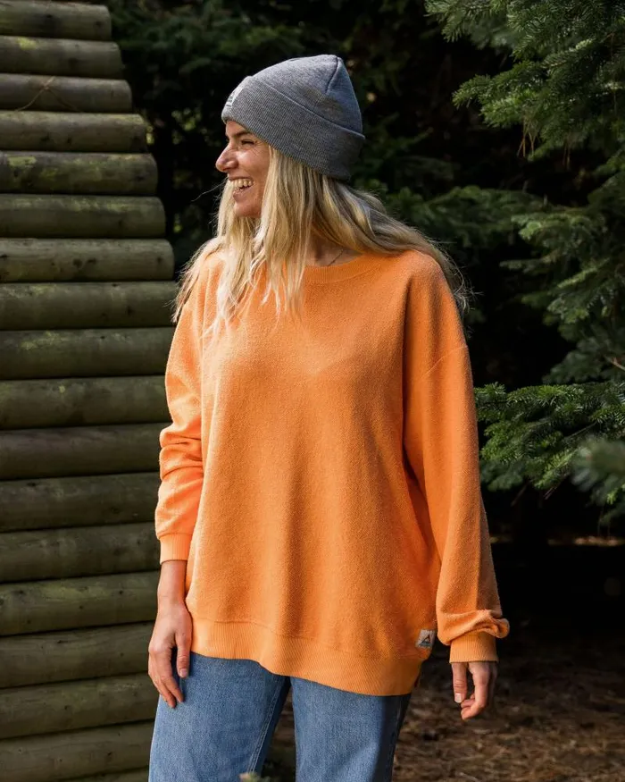Passenger Tops Fauna Organic Cotton Textured Sweatshirt Apricot Apricot 8211 Women