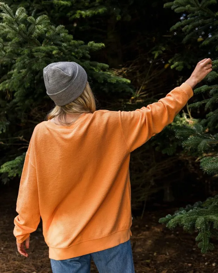 Passenger Tops Fauna Organic Cotton Textured Sweatshirt Apricot Apricot 8211 Women
