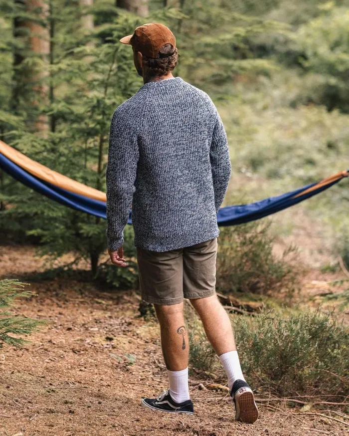 Passenger Tops Fog Recycled Knitted Jumper Grey Marl Grey Marl 8211 Men