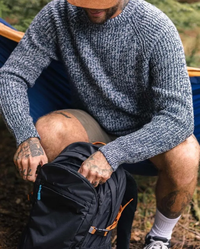 Passenger Tops Fog Recycled Knitted Jumper Grey Marl Grey Marl 8211 Men