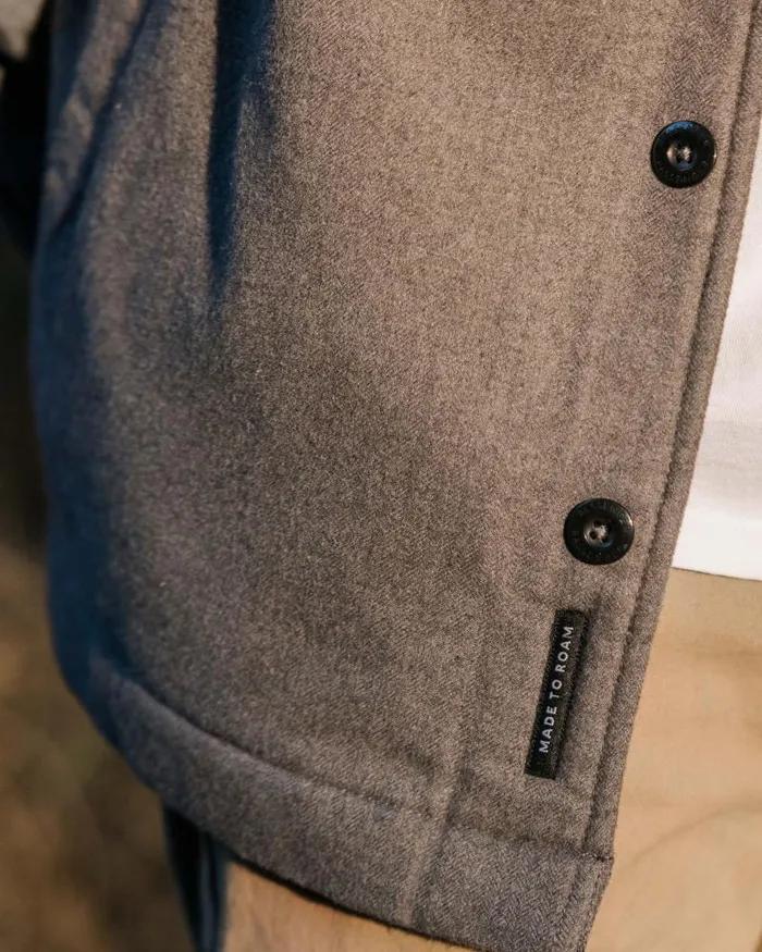 Passenger Tops Freestyle SherpaLined Overshirt Grey Marl Grey Marl 8211 Men