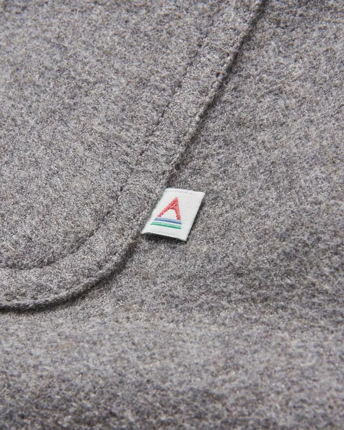 Passenger Tops Freestyle SherpaLined Overshirt Grey Marl Grey Marl 8211 Men