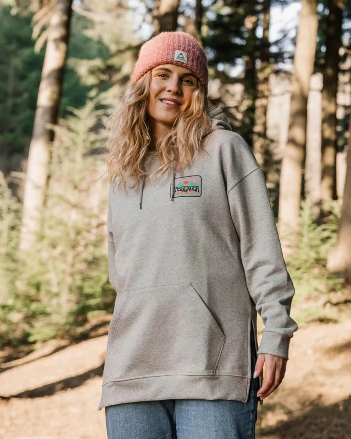 Passenger Tops Golden Hour Recycled Cotton Hoodie Grey Marl Grey Marl 8211 Women
