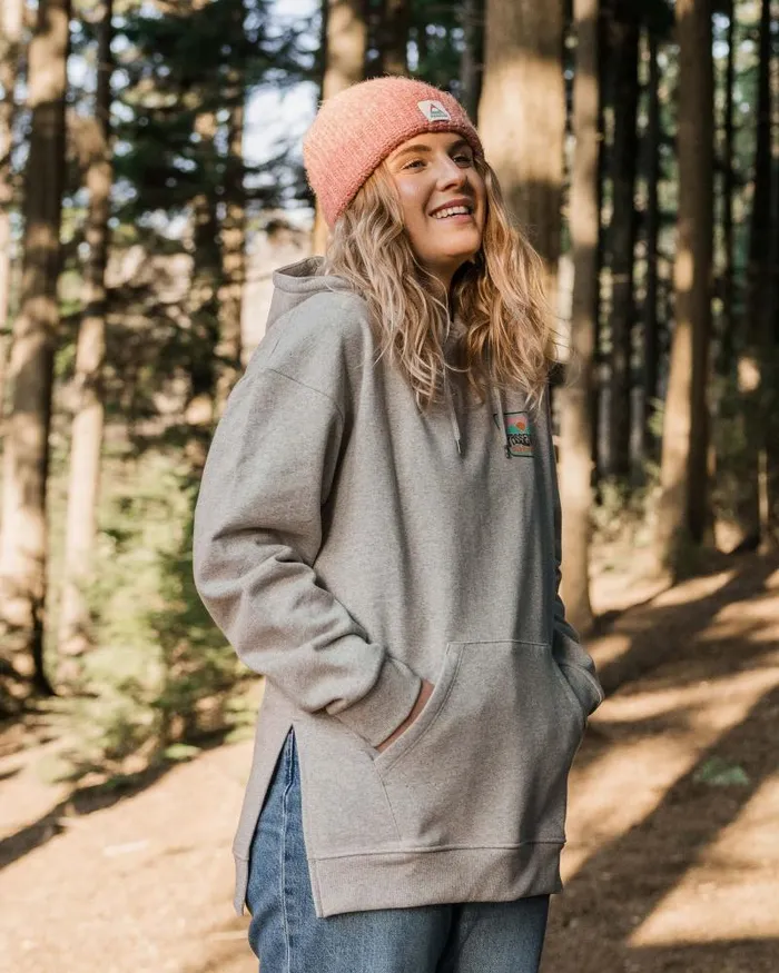 Passenger Tops Golden Hour Recycled Cotton Hoodie Grey Marl Grey Marl 8211 Women