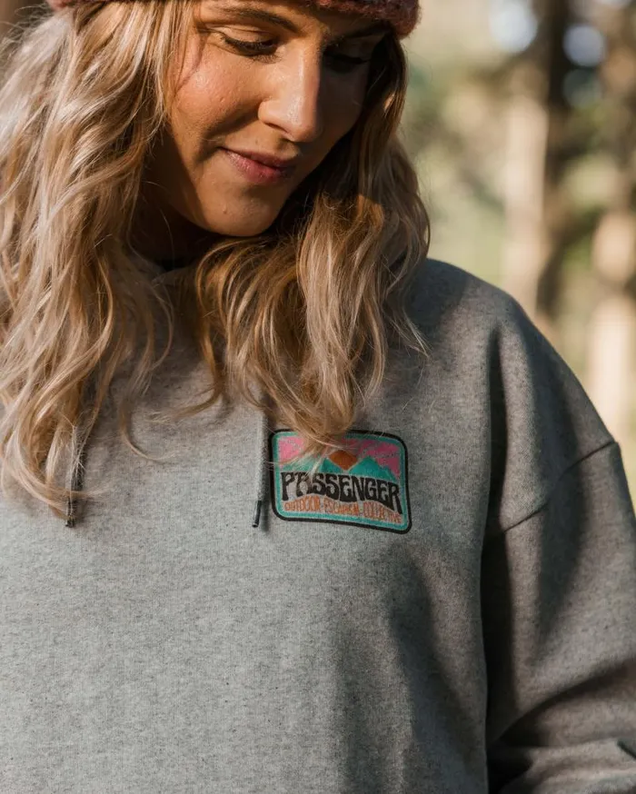 Passenger Tops Golden Hour Recycled Cotton Hoodie Grey Marl Grey Marl 8211 Women