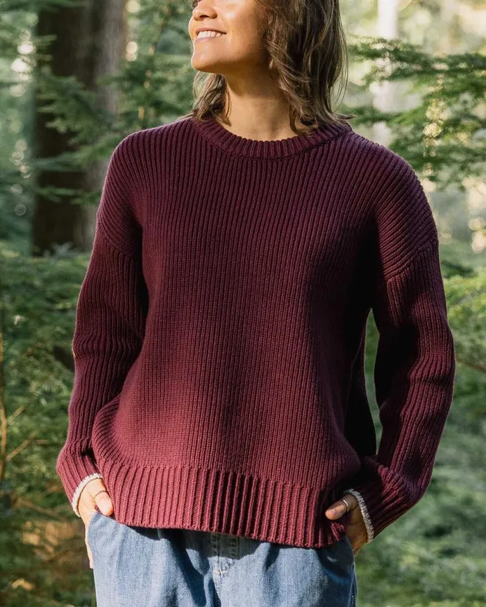 Passenger Tops Gondwana Classic Knitted Jumper Wine Wine 8211 Women