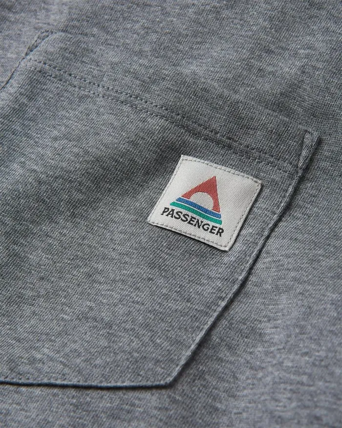 Passenger Tops Heritage Recycled Cotton LS TShirt Dark Grey Marl Dark Grey Marl 8211 Men