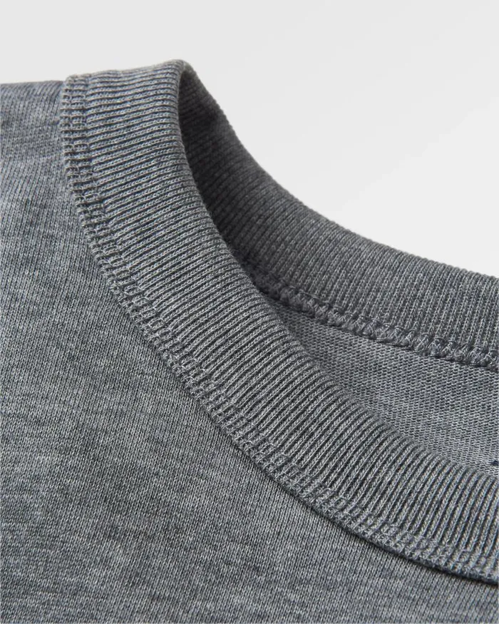 Passenger Tops Heritage Recycled Cotton LS TShirt Dark Grey Marl Dark Grey Marl 8211 Men