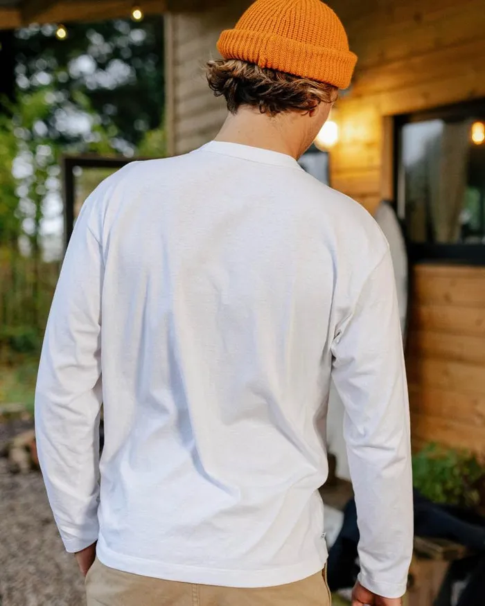 Passenger Tops Heritage Recycled Cotton LS TShirt White White 8211 Men