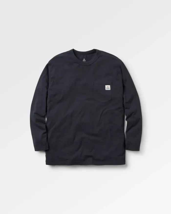 Passenger Tops Heritage Recycled Relaxed Fit LS TShirt Black Black 8211 Men