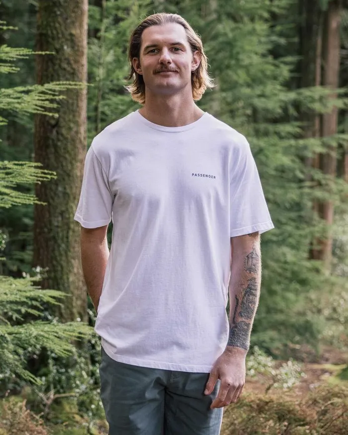 Passenger Tops Made To Roam Recycled Cotton TShirt White White 8211 Men