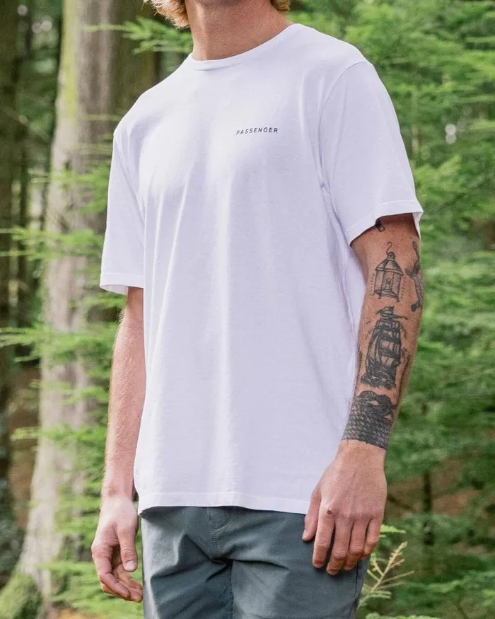 Passenger Tops Made To Roam Recycled Cotton TShirt White White 8211 Men