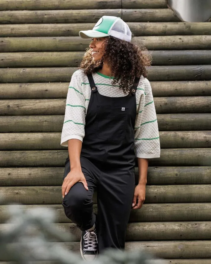 Passenger Tops Migrate Organic Knitted Jumper Green Spruce Stripe Green Spruce Stripe 8211 Women