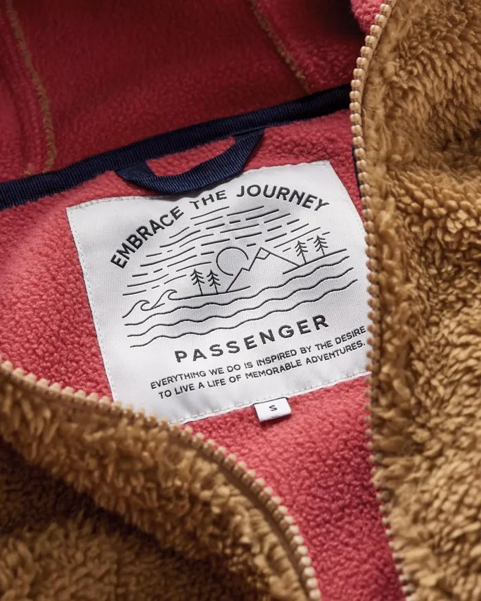 Passenger Tops Nestling Sherpa Hooded Fleece Biscuit Biscuit 8211 Women
