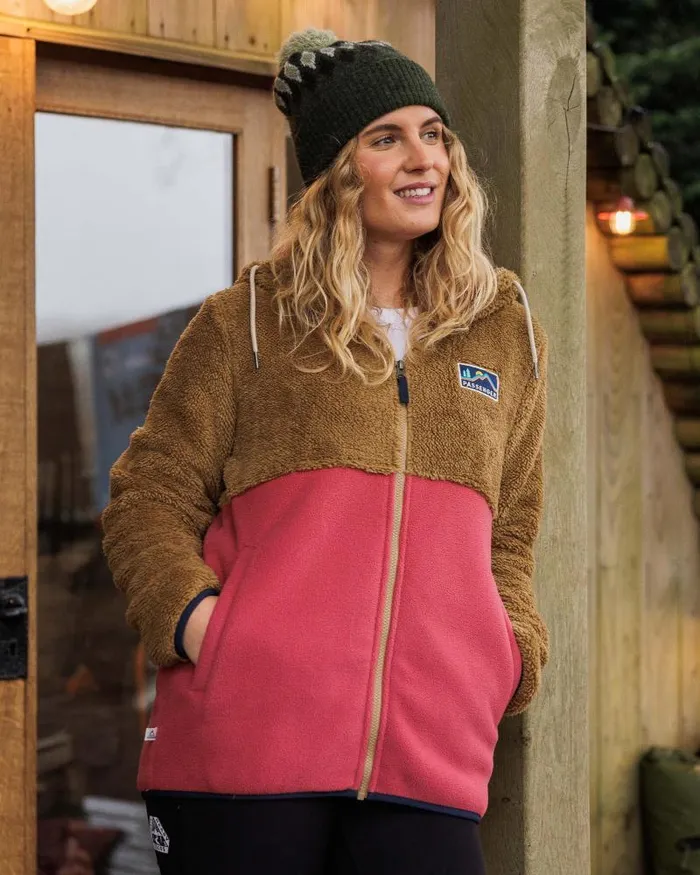 Passenger Tops Nestling Sherpa Hooded Fleece Biscuit Biscuit 8211 Women
