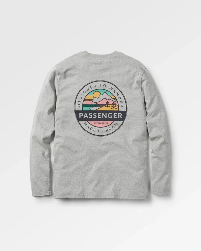Passenger Tops Odyssey Recycled Cotton LS TShirt Mid Grey Marl Mid Grey Marl 8211 Men Passenger Tops Odyssey Recycled Cotton LS TShirt Mid Grey Marl Mid Grey Marl 8211 Men