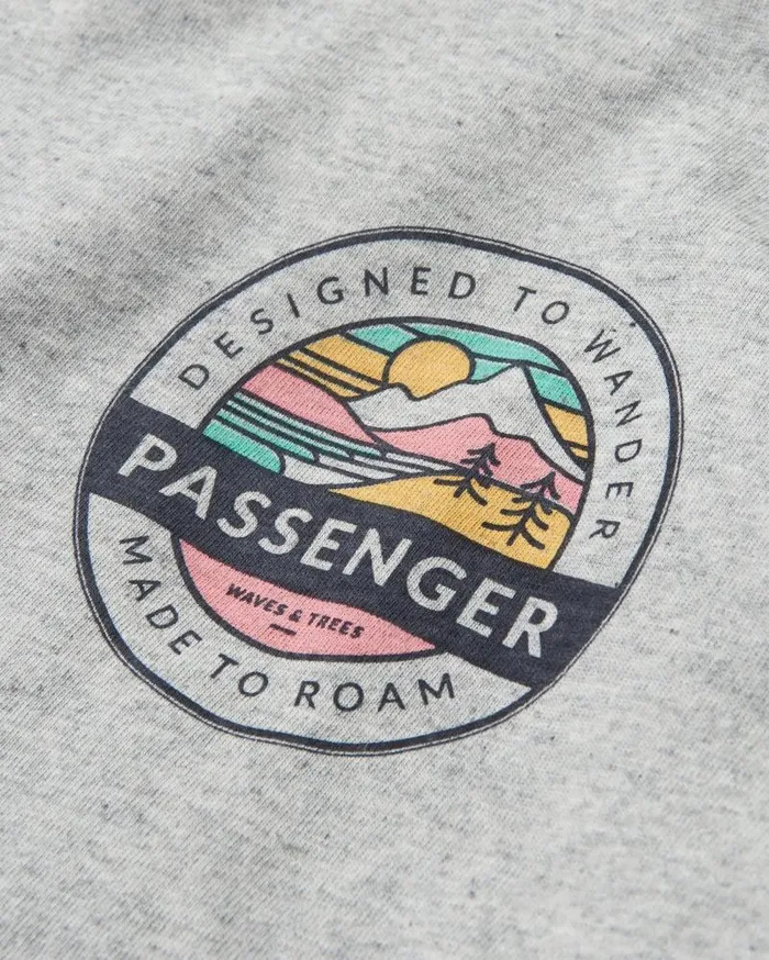 Passenger Tops Odyssey Recycled Cotton LS TShirt Mid Grey Marl Mid Grey Marl 8211 Men