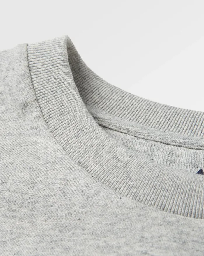Passenger Tops Odyssey Recycled Cotton LS TShirt Mid Grey Marl Mid Grey Marl 8211 Men