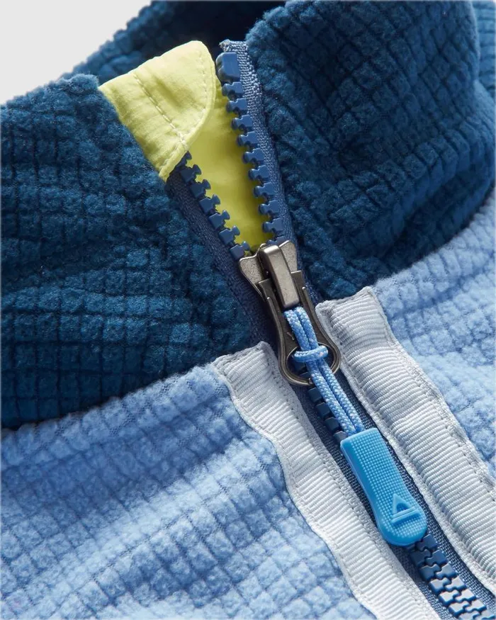 Passenger Tops Off Trail Recycled Grid Polar Fleece CornflowerDark Denim Cornflowerdark Denim 8211 Women