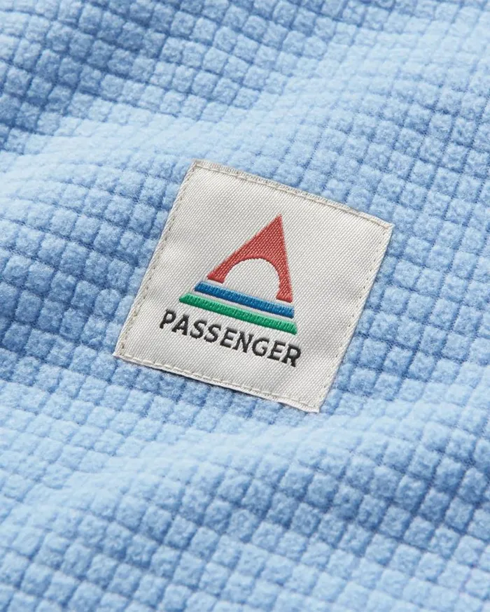 Passenger Tops Off Trail Recycled Grid Polar Fleece CornflowerDark Denim Cornflowerdark Denim 8211 Women