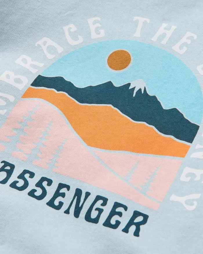 Passenger Tops Outlook Recycled Cotton Hoodie Blue Fog Blue Fog 8211 Women