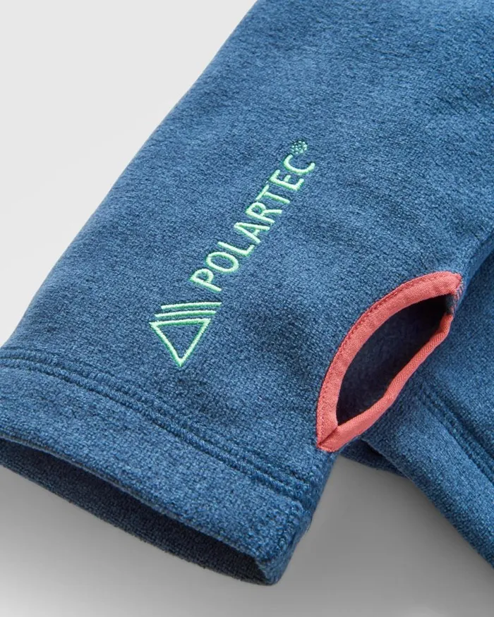 Passenger Tops Pinegrove Recycled Polartec Fleece Hoodie Dark Denim Marl Dark Denim Marl 8211 Men