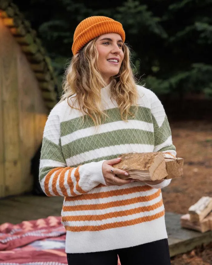 Passenger Tops Ramble Recycled Knitted Jumper Off White Off White 8211 Women