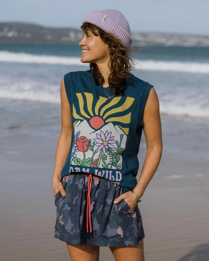Passenger Tops Roam Wild Recycled Cotton Vest Tidal Blue Tidal Blue 8211 Women