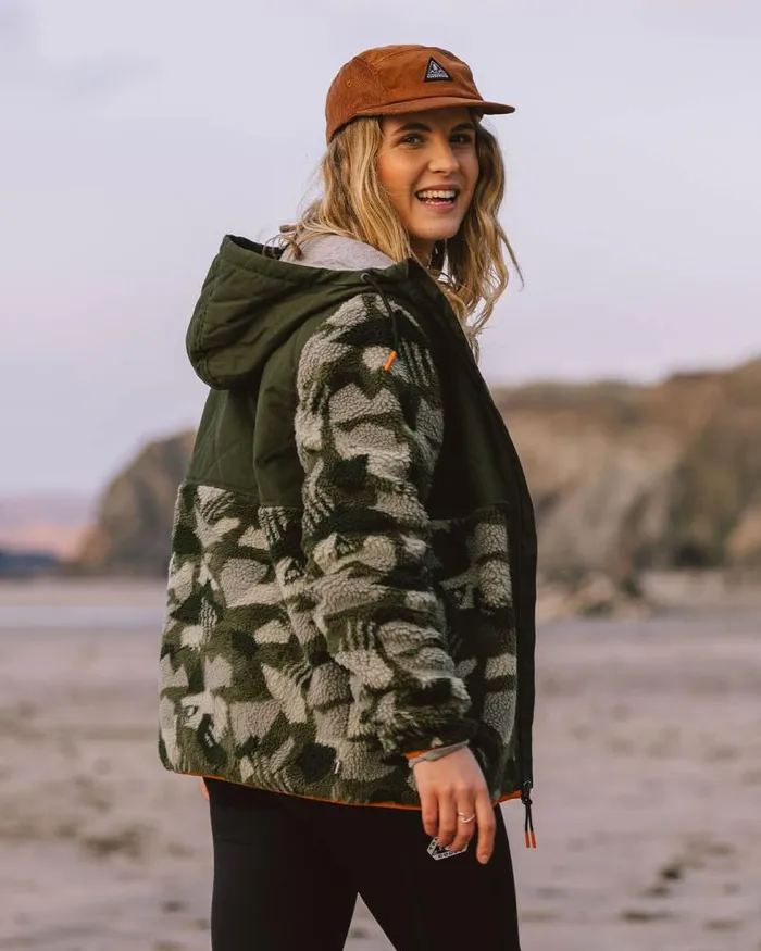 Passenger Tops Sefton Recycled DeepPile Sherpa Full Zip Fleece Fir Tree Fir Tree 8211 Women