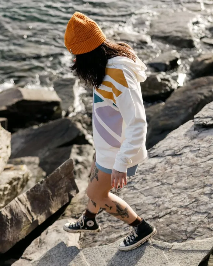 Passenger Tops Sunsets Organic Cotton Hoodie Marshmallow Marshmallow 8211 Women