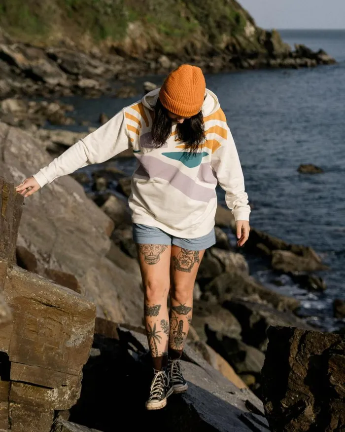 Passenger Tops Sunsets Organic Cotton Hoodie Marshmallow Marshmallow 8211 Women