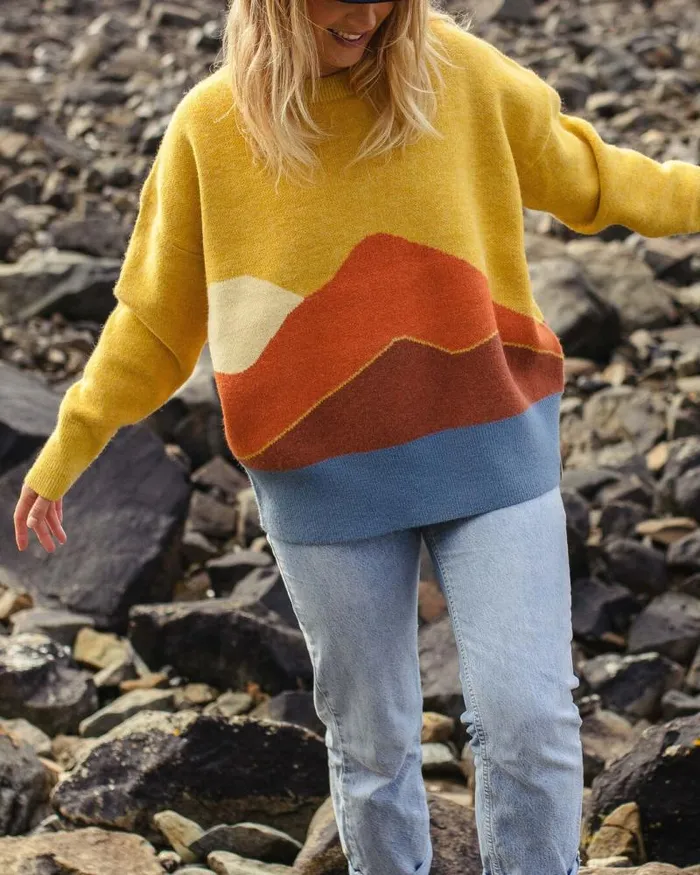 Passenger Tops Vista Recycled Knitted Jumper Amber Gold Amber Gold 8211 Women Passenger Tops Vista Recycled Knitted Jumper Amber Gold Amber Gold 8211 Women