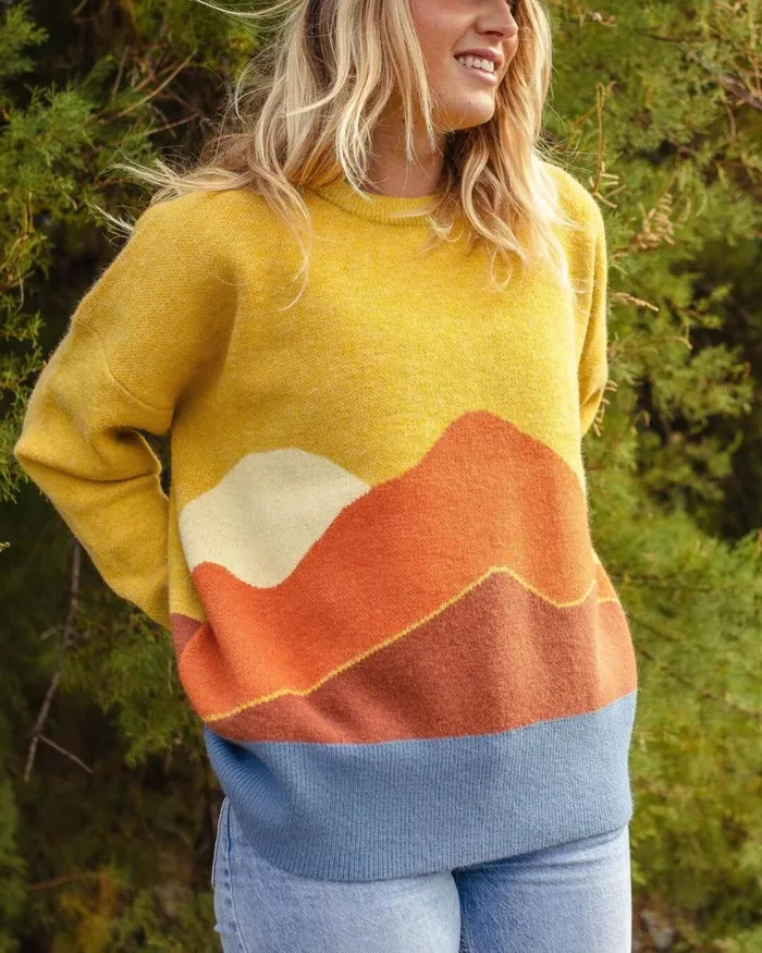 Passenger Tops Vista Recycled Knitted Jumper Amber Gold Amber Gold 8211 Women