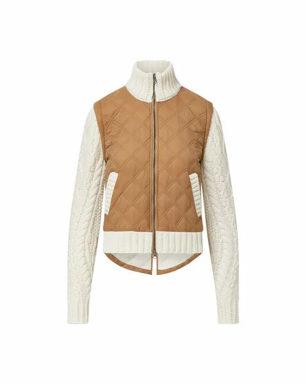 Patra MixedMedia Jacket Russetandivory Women Veronica Beard Jackets and Outerwear